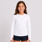 Blusa UV Infantil Com Dedeira Proteção Solar Manga Longa 04 ao 12 Anos Unissex Cor:PetroleoTamanho:04