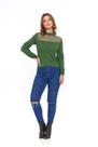 Blusa Versículo Verde Com Tela Em Poa-2265
