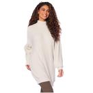 Blusa Vest Legging Feminina Biamar Pluma Gola Alta Bege Claro