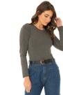 Blusa Viscolycra Zuup Manga Longa Grafite