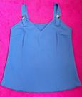 Blusa Viscose Azul e Botões P