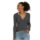 Blusa Viscose Crepe Listrada Cereja Rosa 72283