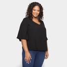 Blusa Wee! Plus Size Aplicação Rebite Feminina Blusa Wee! Plus Size Aplicação Rebite Feminina
