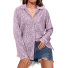 Blusa Zando Purple Sequin Top para mulheres tamanho L