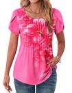 Blusa Zeagoo Floral para mulheres, casual, solta, boho, petal, top S Blusa Zeagoo Floral para mulheres, casual, solta, boho, petal, top S