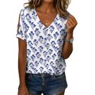 Blusa Zhyaj Summer com estampa floral boho solta para mulheres