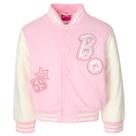 Blusão Barbie Big Girls French Terry Varsity Rosa - Tamanhos 14-16