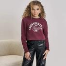 Blusão Boxy Infantil Menina Vic&Vicky Moletom Bordo Inverno -
