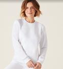 Blusão Branco Moletom Flanelado com Stretch Feminino - Malwee