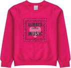 Blusão Casaco Infantil Moletom Feminino Menina rosa MALWEE KIDS