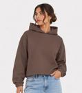 Blusão Com Capuz Feminino Em Moletom Infinita Cor Marrom