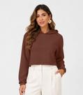 Blusão Com Capuz Feminino Em Moletom Infinita Cor Marrom