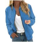 Blusão COTECRAM Casual Fall 2024 Winter Zip Up Bomber Feminina