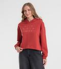 Blusão Cropped Feminino Com Capuz Rovitex Laranja