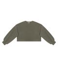 Blusão Cropped Manga Longa Moletom Básico Endless Verde