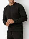 Blusão de Moletom Masculino Clássico Gola Careca Preto inverno Gola Redonda - Casacos de inverno