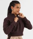 Blusão Feminino Cropped Moletom Flanelado Marisa Marro-49099 Blusão Feminino Cropped Moletom Flanelado Marisa Marro-49099