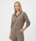 Blusão Feminino Decote V Molecotton Endless Marrom Blusão Feminino Decote V Molecotton Endless Marrom