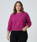 Blusão Feminino Malhão Plus Size Secret Glam Roxo Blusão Feminino Malhão Plus Size Secret Glam Roxo