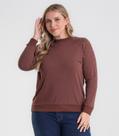 Blusão Feminino Molecotton Plus Size Secret Glam Marrom