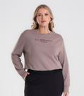 Blusão Feminino Molecotton Plus Size Secret Glam Marrom