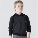 Blusão Infantil Menino em Tricot Com Capuz Preto - Biogás