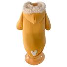 Blusão Inverno Moletom Mostarda com Capuz 03