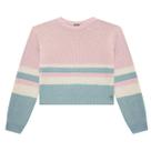 Blusão Kukie Boxy Em Tricot Listrado Colors Inverno