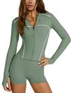 Blusão Liviefent Active para mulheres, treino de corrida, verde, tamanho XL