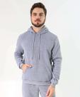 Blusão Masculino Fitness Moletom Canguru Capuz MR Cinz-49731