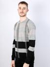 Blusão masculino gola redonda com jacquard