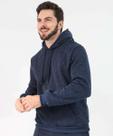 Blusão Masculino Moletom Mescla Capuz Marisa Azul-49727 Blusão Masculino Moletom Mescla Capuz Marisa Azul-49727