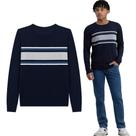 Blusão Menino Juvenil Fico em Tricot na cor Marinho com List Tamanho:16Cor:Igual da foto Blusão Menino Juvenil Fico em Tricot na cor Marinho com List Tamanho:16Cor:Igual da foto