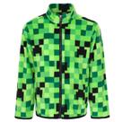 Blusão Minecraft Creeper Little Boys de lã com zíper verde 7-8