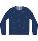 Blusão Moletom Com Strass Lunender Azul Marinho
