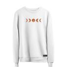 Blusão Moletom Fases da Lua Masculino e Feminino Personalizado sem Capuz gola Redonda