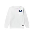 Blusão Moletom Infantil Borboleta Personalizado sem Capuz gola Redonda
