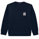 Blusão Suéter Infantil Menino Tricô Azul Marinho Luc.boo
