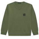 Blusão Suéter Infantil Menino Tricô Verde Luc.boo