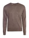 Blusão Tricot Manga Longa Masculino MARROM