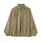 Blusão Xunger Puffed Bomber para mulher verde tamanho M