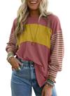 Blusas Dokotoo 2024 Spring para mulheres de manga comprida em vermelho mineral