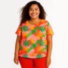 Blusas Femininas Plus Size, Estampadas, Tam. 48