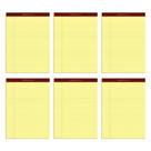 Blusas Legal Pads Docket Gold 8,5 x 11 polegadas, 50 folhas, pacote com 6