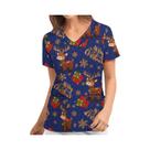 Blusas Unissex De Enfermagem De Natal Com Estampa De Papai Noel, Uniforme Médico Feminino Com