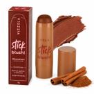 Blush stick cinnamom marrom canela vizzela alta pigmentação