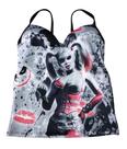 Blusinha Arlequina Baby look Regata alcinha com bojo BM