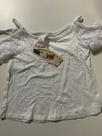 Blusinha Bebê Infantil de Malha com Lycra e Manguinhas com Renda 02 Anos