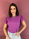 Blusinha canelada feminino na cor roxo tamanho m Blusinha canelada feminino na cor roxo tamanho m