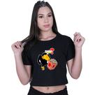 Blusinha Cropped Algodão Corvo Jubileu Pipoca Blusinha Cropped Algodão Corvo Jubileu Pipoca